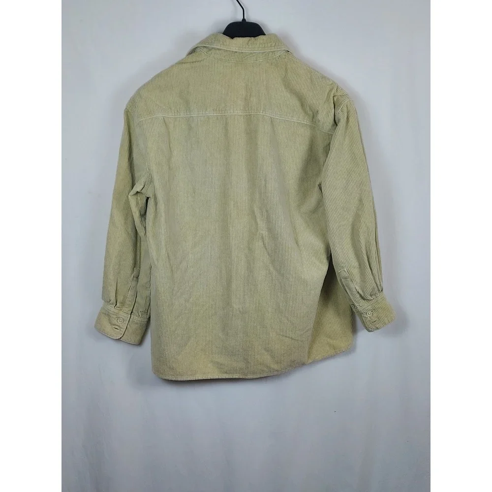 Levi's Men S Button Up Shirt Green‎ Corduroy Mushroom Tag Long Sleeve